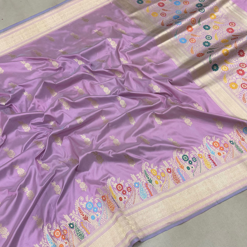 Pure katan silk handwoven banarasi saree