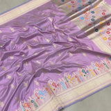 Pure katan silk handwoven banarasi saree