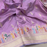 Pure katan silk handwoven banarasi saree