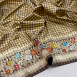 Pure katan silk handwoven banarasi saree