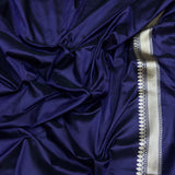 Nevi blue colour pure katan silk handwoven Banarasi saree