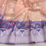 Pure Kora handwoven Banarasi saree