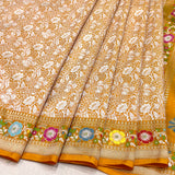 Pure katan silk handwoven Banarasi saree