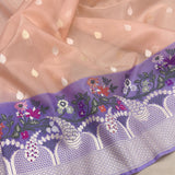 Pure Kora handwoven Banarasi saree