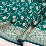 Pure katan silk handwoven Banarasi saree