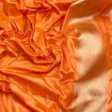 Peacock colour pure kora handwoven Banarasi saree