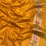 Pure katan silk handwoven Banarasi saree