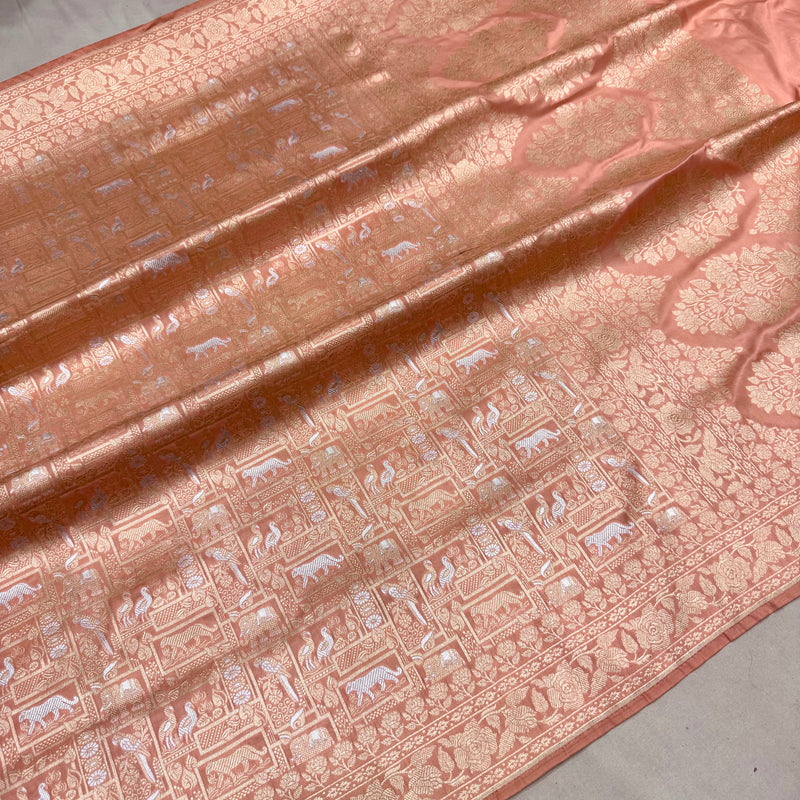 Pure katan silk handwoven Banarasi saree