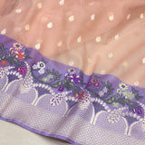 Pure Kora handwoven Banarasi saree