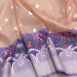 Pure Kora handwoven Banarasi saree