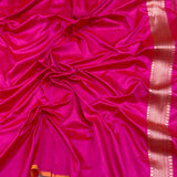 Pink colour pure katan silk handwoven Banarasi saree