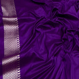 Dual shade pure katan silk handwoven Banarasi saree