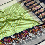 Pure katan silk handwoven Banarasi saree