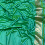 Lavender colour pure katan silk handwoven Banarasi saree
