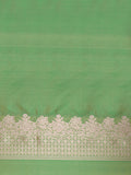 Parrot Green Color Pure Katan Silk Handwoven Banarasi Saree