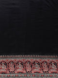 Black Color Pure Katan Silk Handwoven Tanchoi Banarasi Saree