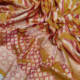 Peach Color Katan Silk Handwoven Banarasi Saree