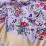 Lavender Katan Silk Handwoven Ektara Banarasi Saree