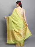 Lemon Green Color Katan Silk Handwoven Banarasi Saree