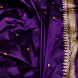 Purple Colour Katan Silk Handwoven Banarasi Saree