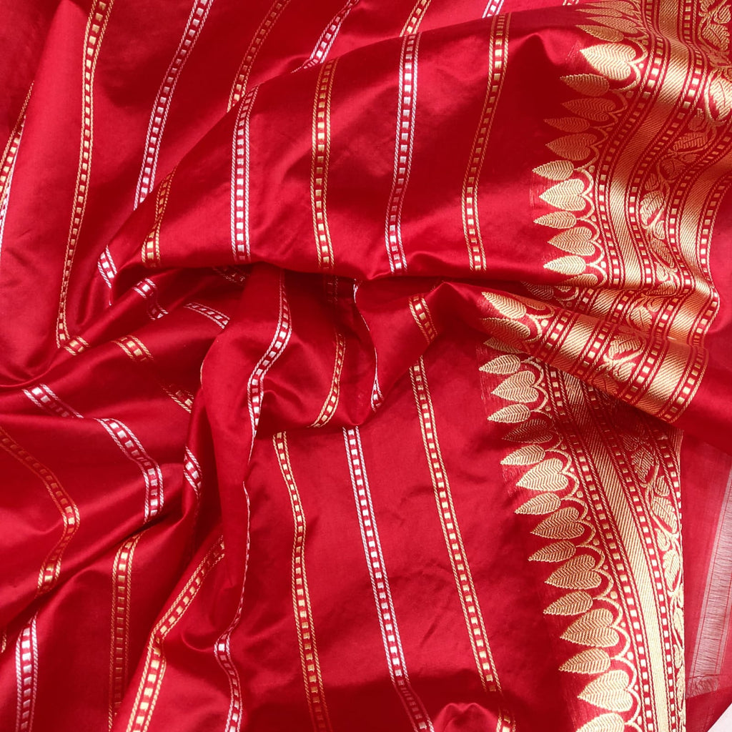 Lavender Colour Kora Silk Handwoven Banarasi Saree