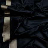 Black Colour Katan Silk Handwoven Banarasi Saree