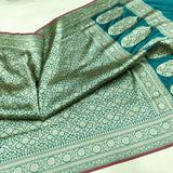 Pure Katan Silk Handwoven Banarasi Saree