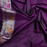 Wine Color Katan Silk Handwoven Banarasi Saree