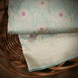 Pastel Colour Katan Silk Handwoven Banarasi Saree
