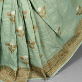 Pastel Color Pure tussar Silk Handwoven Banarasi Saree