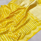 Yellow Colour Katan Silk Handwoven Banarasi Saree