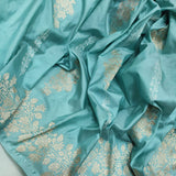 Sky Blue Color Katan Silk Handwoven Banarasi Saree