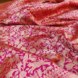Pink Color Pure Katan Silk Handwoven Banarasi Saree