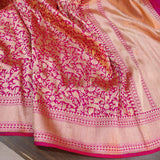 Pink Color Pure Katan Silk Handwoven Banarasi Saree