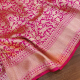 Pink Color Pure Katan Silk Handwoven Banarasi Saree