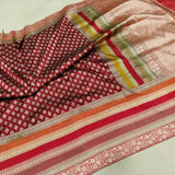 Red Colour Pure Katan Silk Handwoven Banarasi Saree