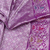 Pink Color Pure Kora Silk Handwoven Banarasi Saree