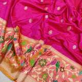 Pink Colour Pure Katan Silk Handwoven Banarasi Saree