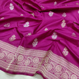 Magenta Color Katan Silk Handwoven Banarasi Saree