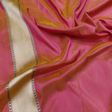 Dual Shade Pure Katan Silk Handwoven Banarasi Jungla Saree