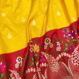 Yellow Color Katan Silk Handwoven Banarasi Saree