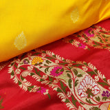 Yellow Color Katan Silk Handwoven Banarasi Saree