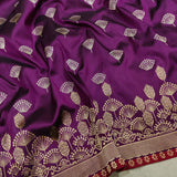 Magenta Color Pure Katan Silk Handwoven Banarasi Saree