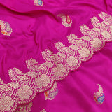 Pink Color Katan Silk Handwoven Banarasi Saree