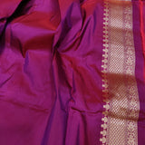 Magenta Color Pure Katan Silk Handwoven Banarasi Saree