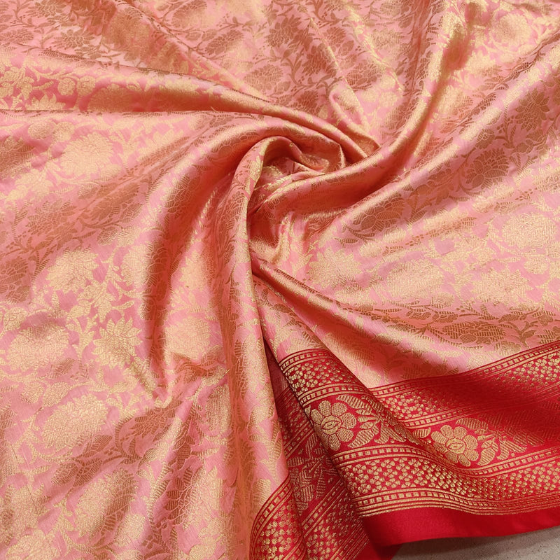 Pure Katan Silk Handwoven Tanchoi Banarasi Saree