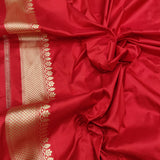 Red Color Pure Katan Silk Handwoven Banarasi Saree