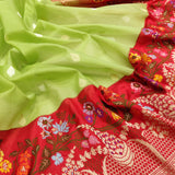 Pure Kora Silk Handwoven Banarasi Saree