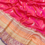 Pink Colour Katan Silk Handwoven Banarasi Saree
