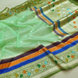 Pure Kora Silk Handwoven Banarasi Saree